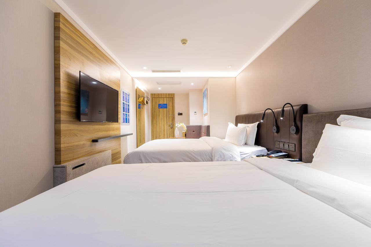 Hanting Premium Hotel Shanghai Dapu Bridge Riyueguang Shopping Mall Exteriör bild